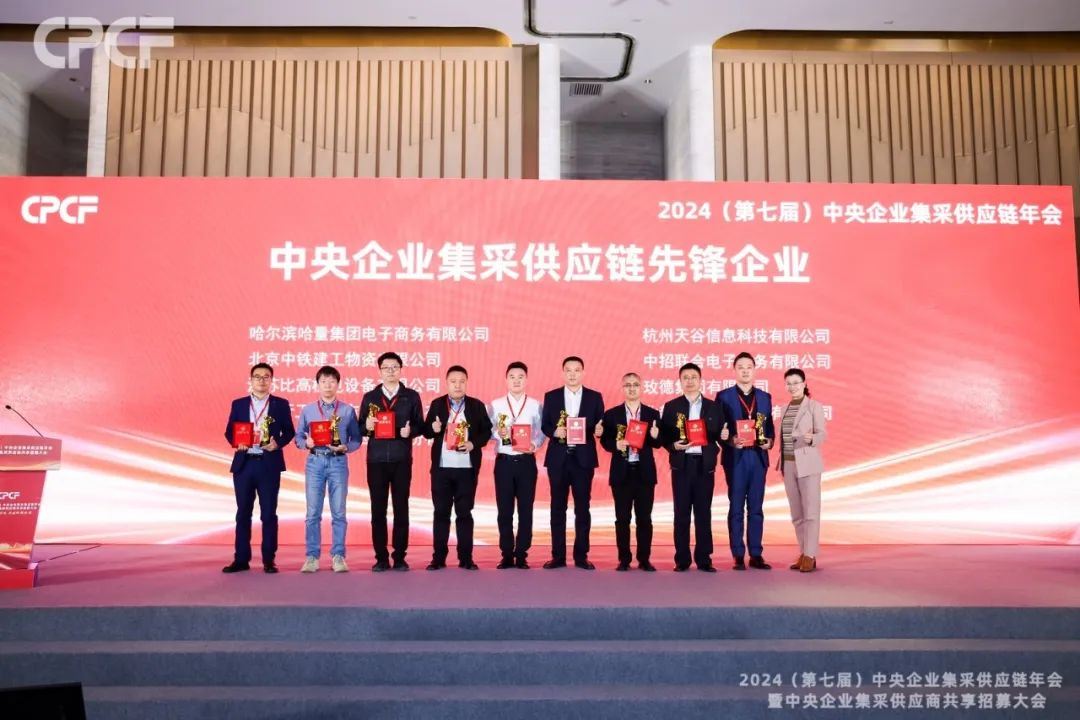 喜报！AG贵宾会荣获2024年度（CPCF）中央企业集采供应链年会先锋企业荣誉称号